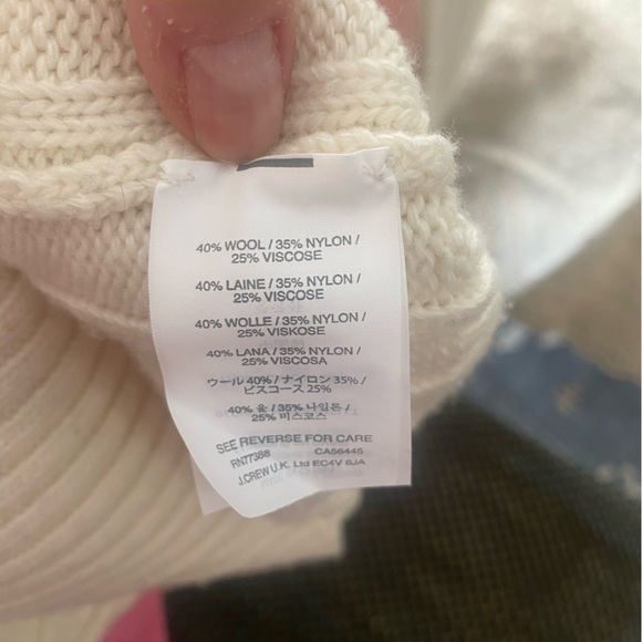 J. Crew Ivory Cable Knit Turtleneck Sweater - Picture 4 of 4